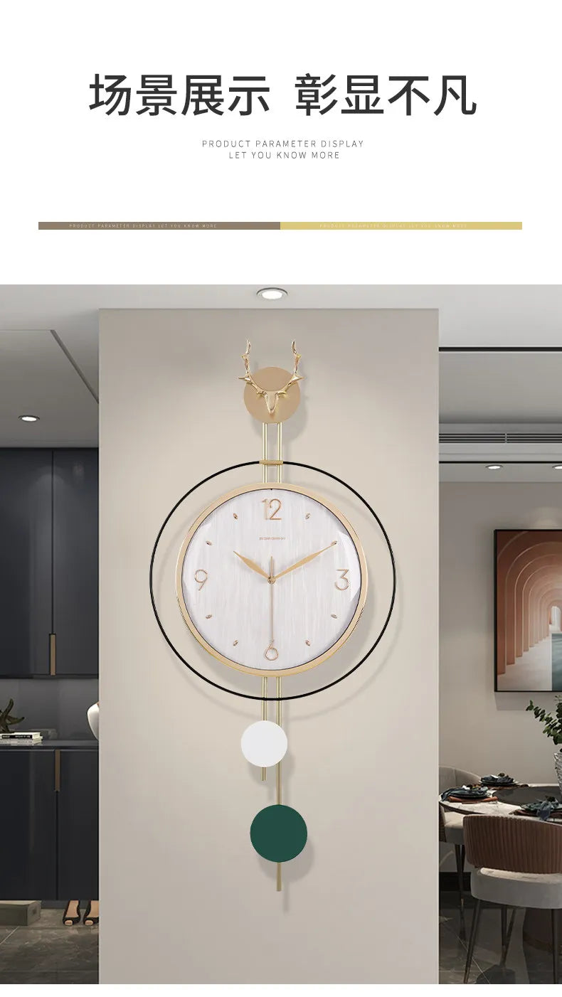 Corner Modern Wall Clocks Aesthetic Bedroom Luxury Kitchen Wall Clocks Nautical Nordic Horloges Murales Home Decor Items