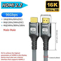 HDMI Cable 8K@60Hz 4k@120Hz HDMI-compatible Cable 18Gbps High Speed2.0 Braided Cord for TV PC Laptop TV box PS5 1M 2M 3M