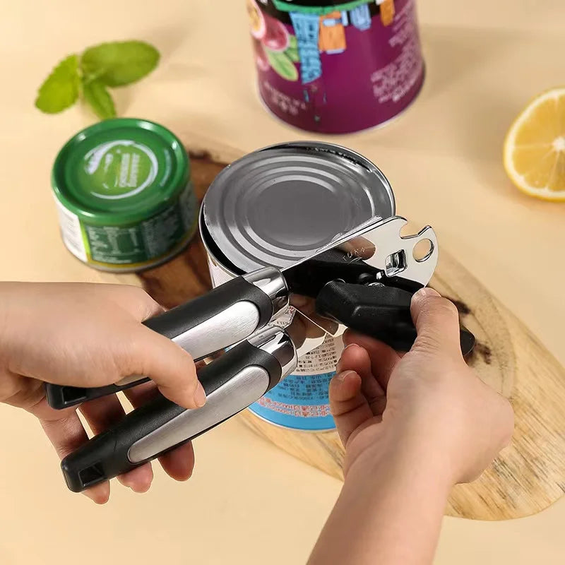 Stainless Steel Can Opener Multifunctional Grip Opener Side Cut Professional Tins Bottle Opener Kitchen Gadgets