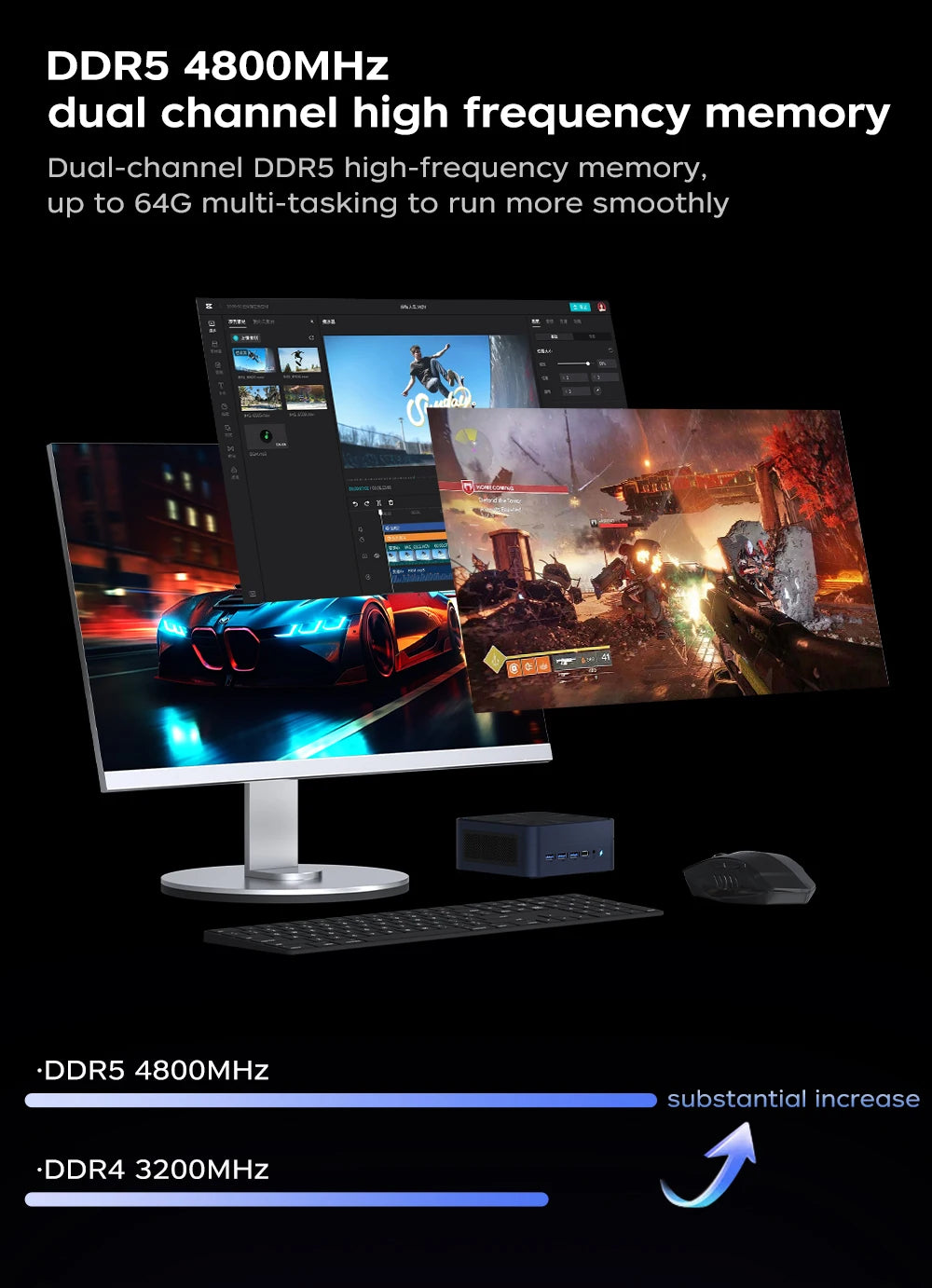 AittactXTexHoo MINI PC AMD R7 8745HS 7840HS 7735HS R5 6600H DDR5 NVMe Dual HDMI DP 4K Wifi6 WDesktop Gaming Computer