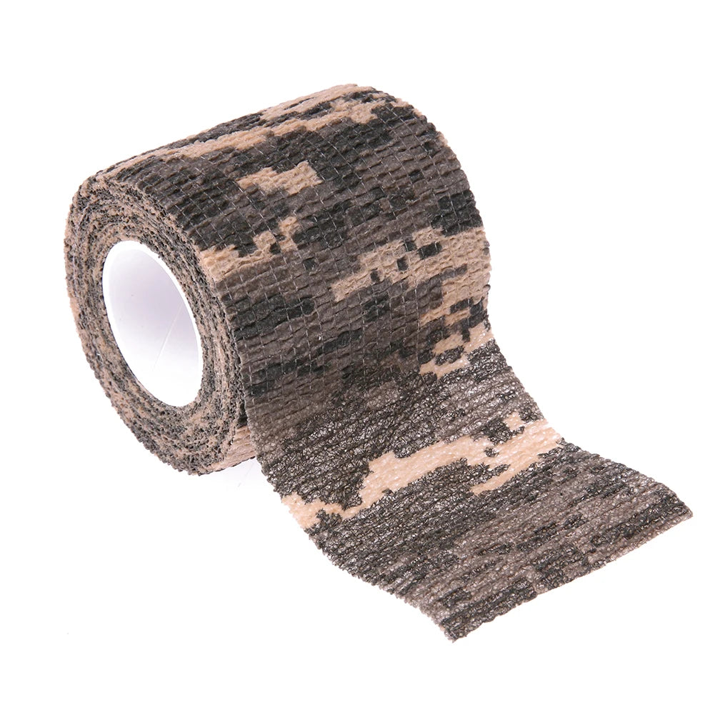 Camouflage Invisible Tape Camo Form Self Cling Camo Hunting Rifle Fabric Tape Wrap Camouflage Tape Outdoor Camping Accessories