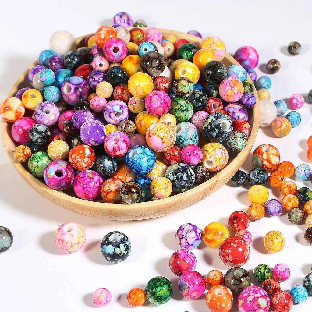 100 Pieces Of Crystal Flower Circular Acrylic Bead Diy Bracelet Necklace Earrings Bracelet Accessories Materials
