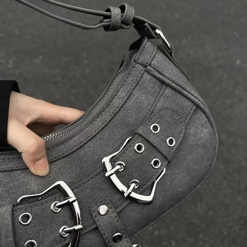 Sweet and Cool Spicy Girl Fashion Niche Underarm Bag High-end Feeling Bag for Women 2024 New Casual Versatile Shoulder Bag