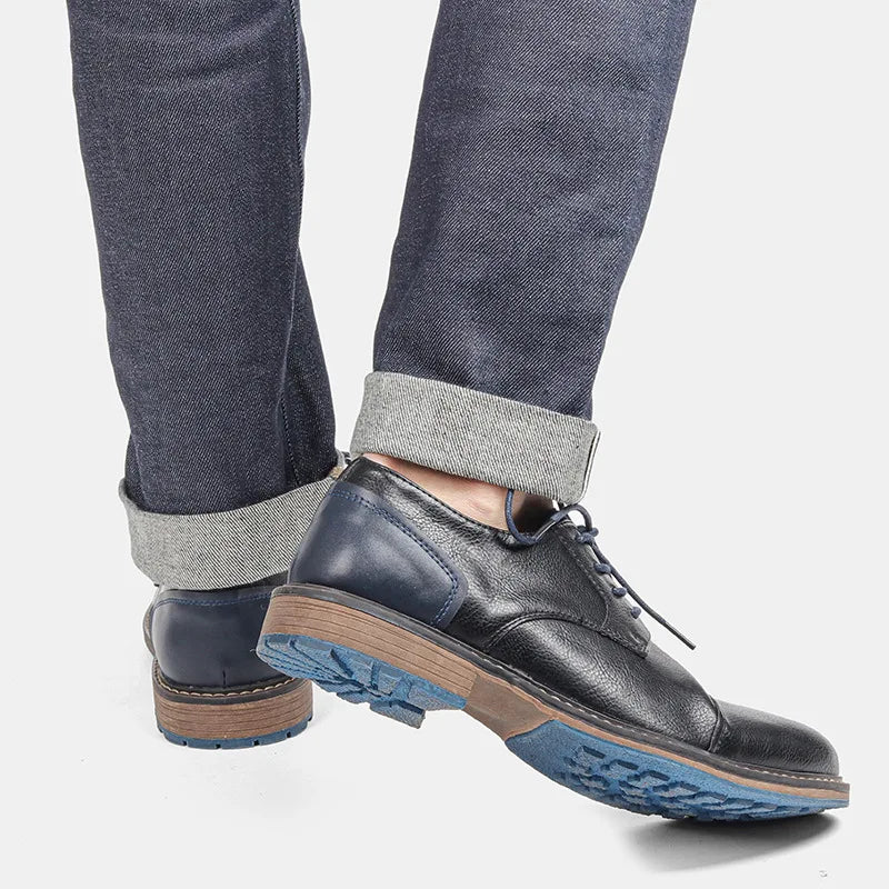 Men's Formal Shoes British Retro Brogue Shoes Mens Casual Business Leather Oxfords Men Office Dress Shoe Flats