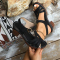 Women Slip on High Heels Sandals Summer Lightweight Chunky Platform Designer Shoes Women Comfortable Casual Beach Ankle Sandals