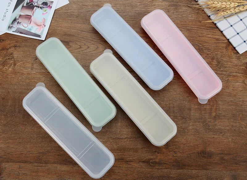 Tableware Box Portable Tableware Box Spoon Fork Storage Box Spoon, Fork, Chopsticks, Straw, Makeup Brush Storage Box
