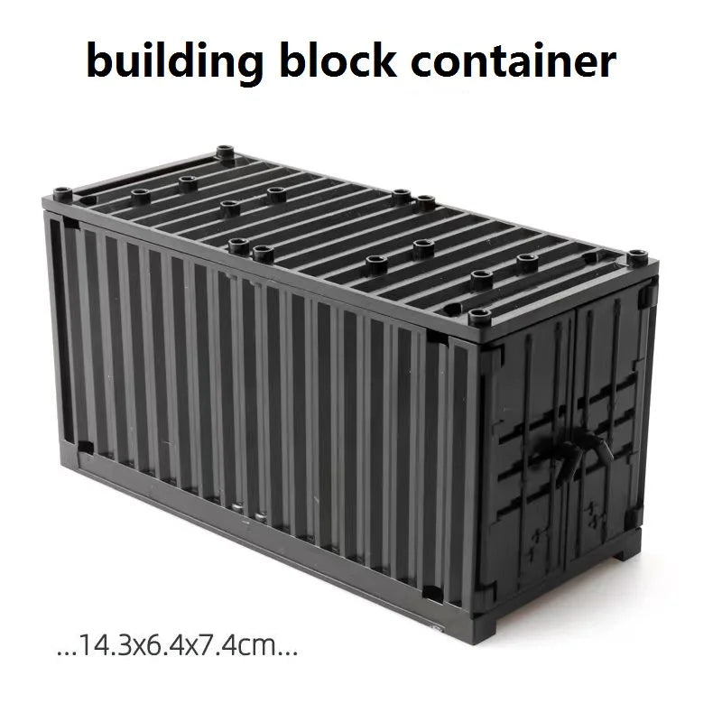 Military Container Model Model Building Blocks MOC Toys  Transformable Technical Bricks Creative DIY Pretend Toys