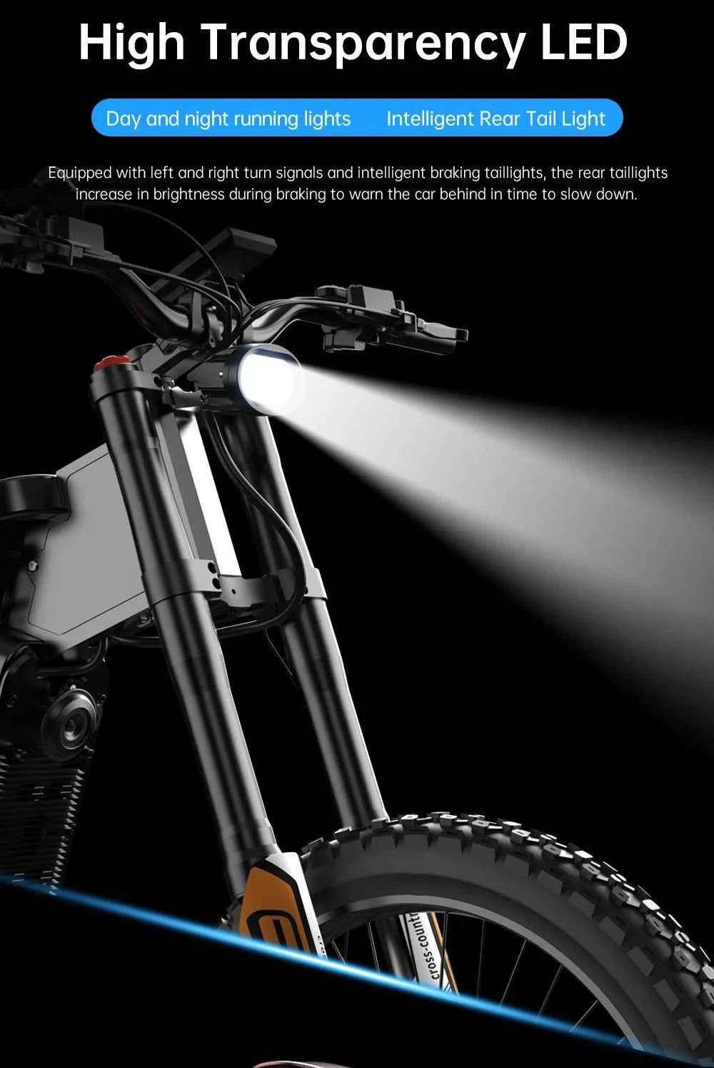 EKX X21 Max Electric Motorcycle EBIKE 3000W Brushless Gearless Motor, 60V 30Ah Battery, 85km/h, Adult Off-Road Ebike