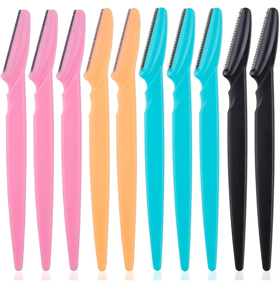 3/10Pcs  Eye Brow Epilation Hair Removal Cutters Safety Knife Makeup Scraper Eyebrow Trimmer Blade Women Face Shaver Portable