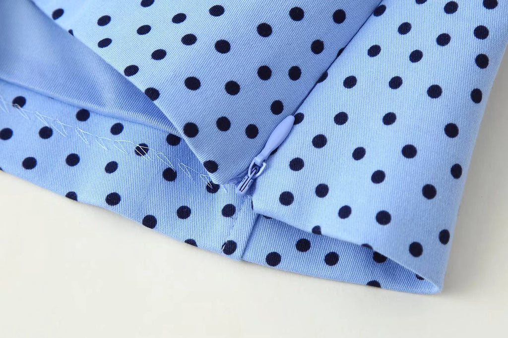 DEEABAE 2026 summer French style hanging neck polka dot camisole vest for women slim fit and slimming ruffled edge sexy top