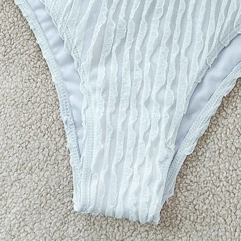 Sexy Wrinkled Halter Brazilian Bikini Women Swimwear Female Swimsuit Two-pieces Bikini Set High Cut Bathing Suit Swim Beach Wear