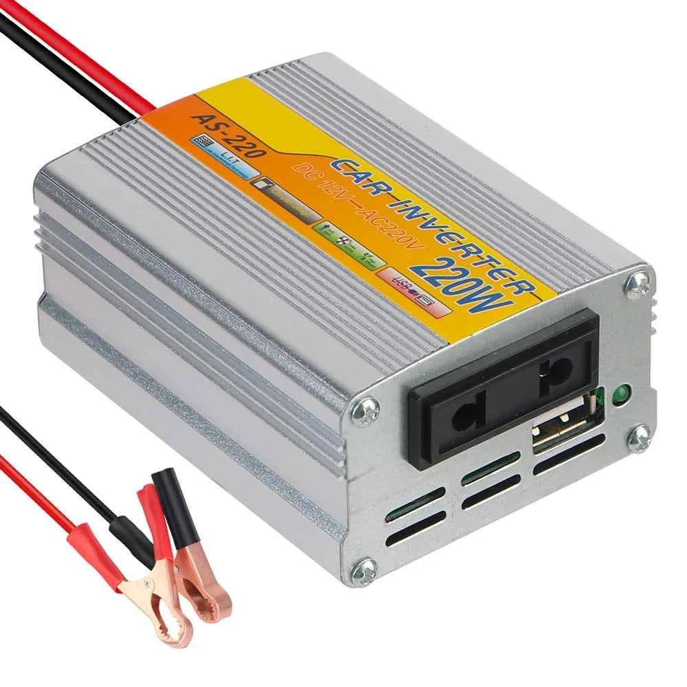 12V to 220V Car Power Inverter 220W with USB Port