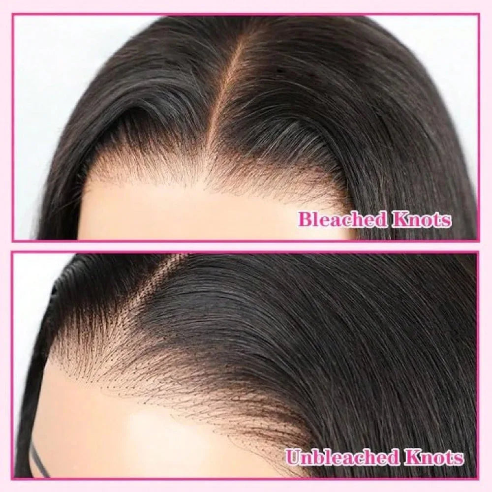 250% Brazilian Straight Human Hair Wigs 13x4 13x6 HD Transparent Lace Front Wigs Pre Plucked Baby Hair Natural Hairline Wigs For Black Women