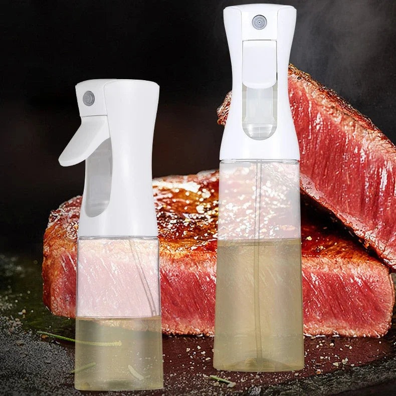 200/300/500ml Oil Spray Plastic Household Kitchen Oil Spray Bottle Or Oil Brush Nebulizing Mist Filling Cooking Dual Use BBQ