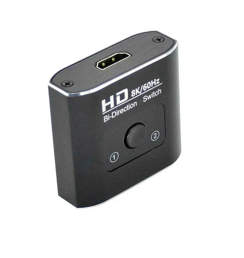 8K 60Hz HDMI Switch 2 Ports 2 In 1 Out Video Splitter for Laptop PC Xbox PS3/4/5 TV Box to Monitor TV Projector Adapter