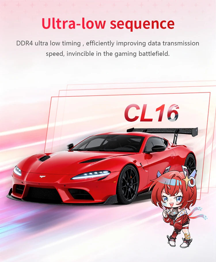 JUHOR DDR4 8GB 3200MHz CL16 High Performance Desktop Memory