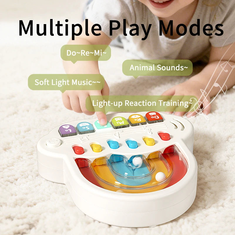 Kids' Rainbow Light-up Electronic Keyboard Toy with Multi-mode Entertainment