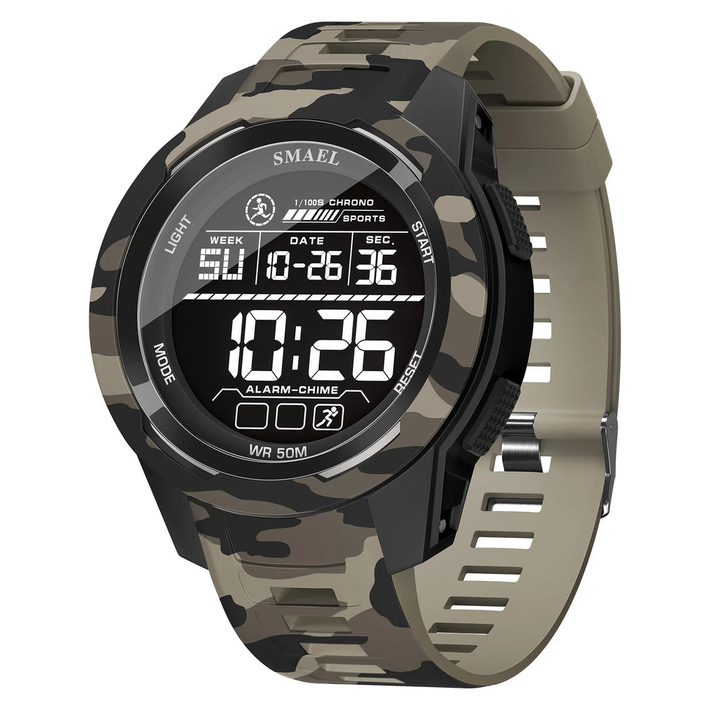 New SMAEL 8105 Watches Camo Strap Military Sport Watch for Men Clock Fashion Digital Wristwatch Waterproof Shockproof Watches
