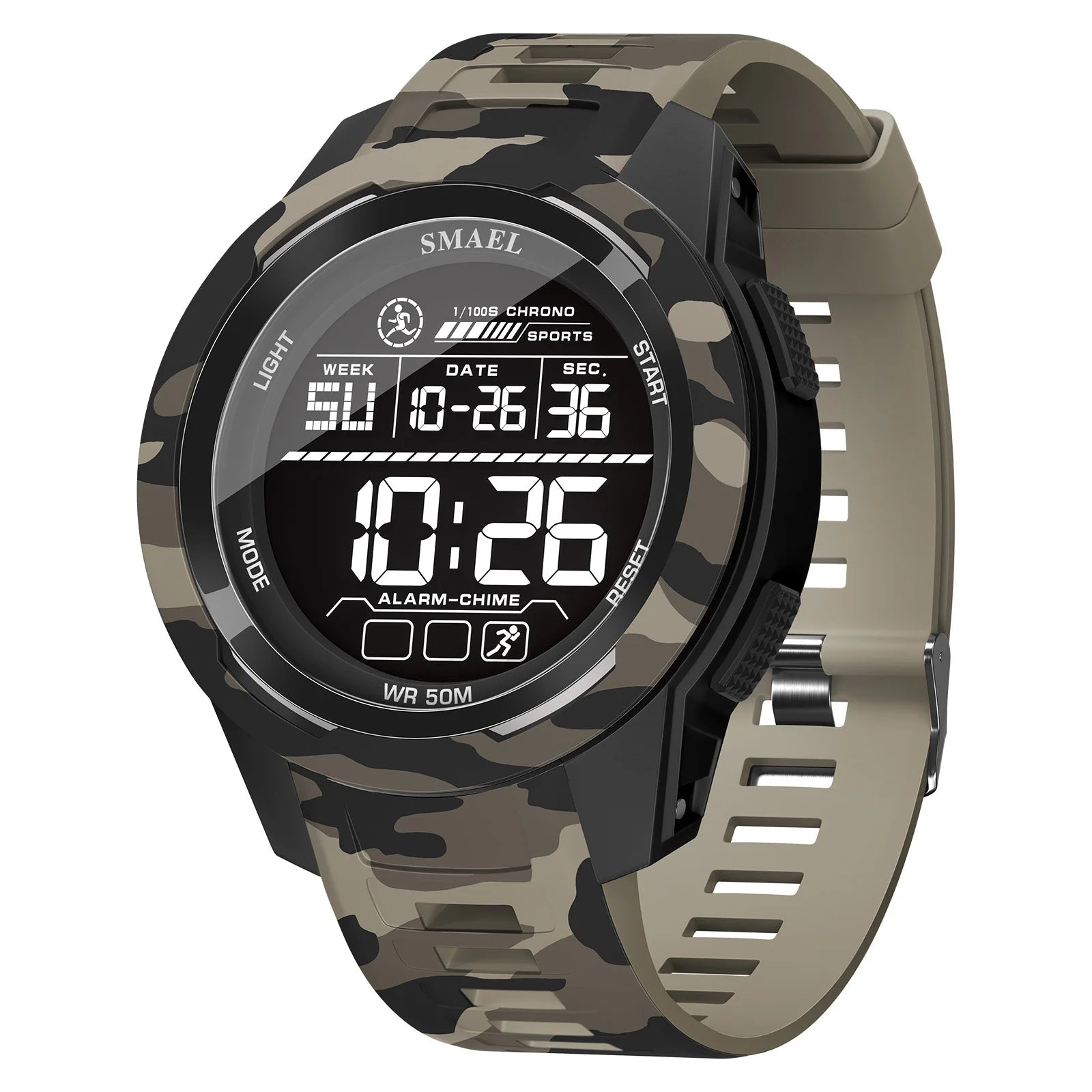 New SMAEL 8105 Watches Camo Strap Military Sport Watch for Men Clock Fashion Digital Wristwatch Waterproof Shockproof Watches