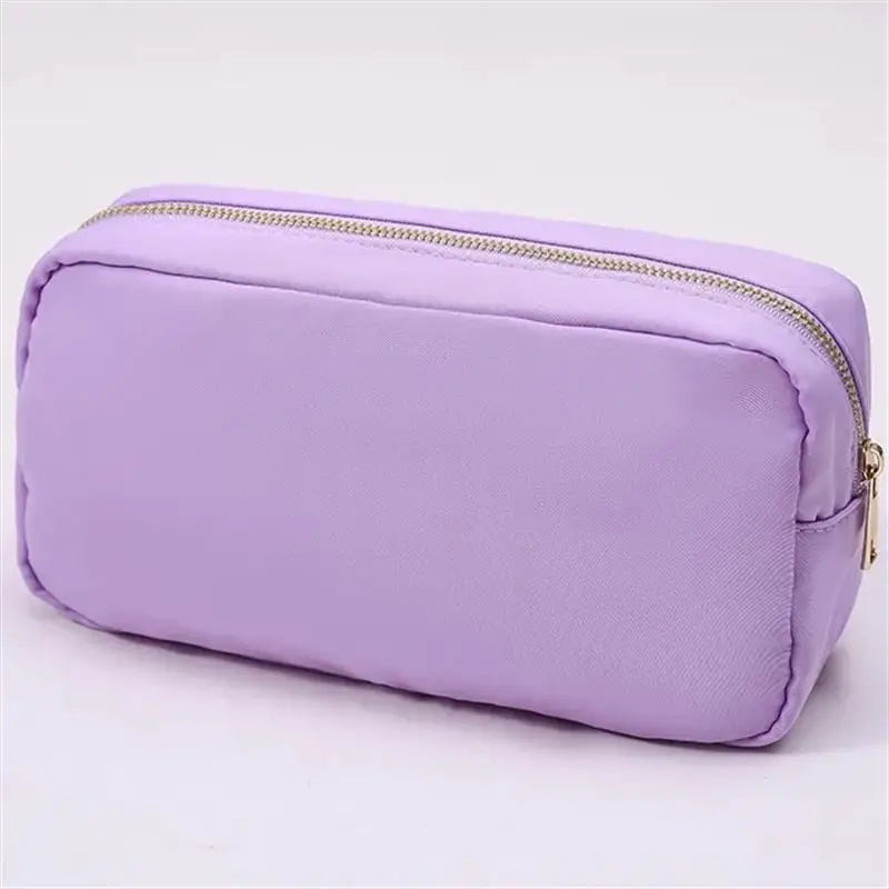 Stock Multi Colors Nylon Pouch Large Cosmetic Bag Zipper Toiletries Organizer Bag For Women Girls Gift Makeup Pouch