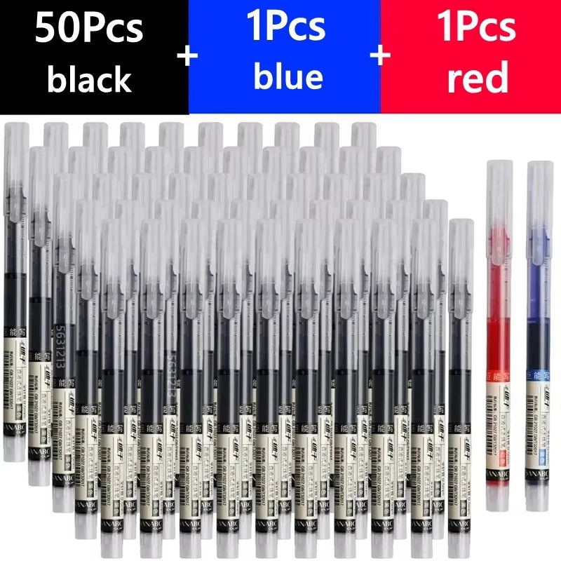 3-102Pcs/set High Quality Needle Type Gel Pens Straight Liquid Ballpoint Pen Kawaii Stationery School Office Supplies Writing