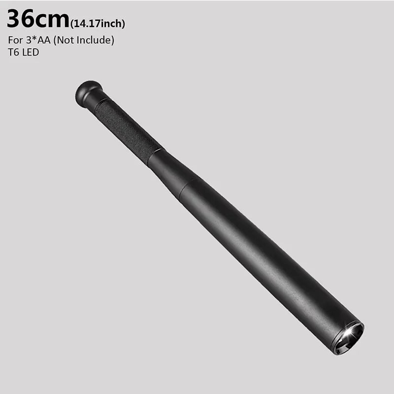 36CM Emitting Color Aluminum Baseball Bat LED Flashlight – Waterproof Torch