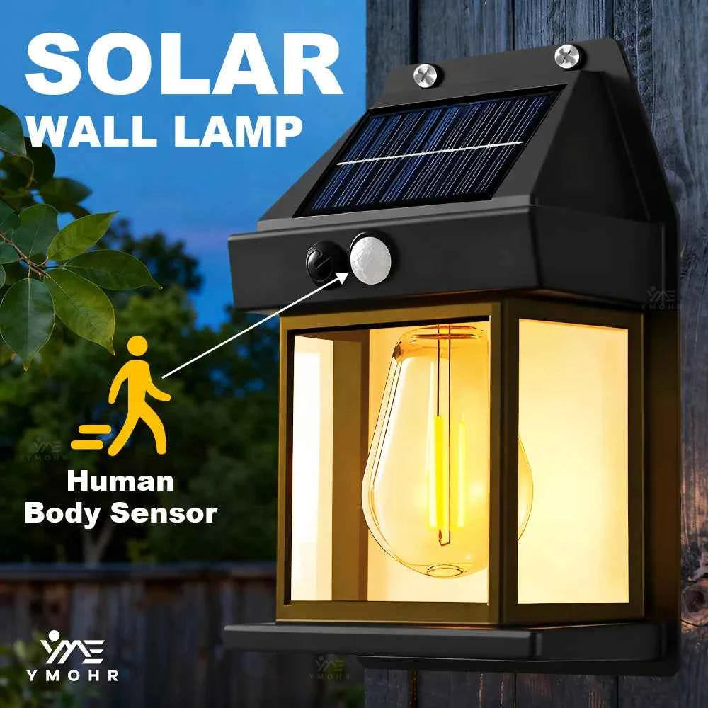 4pcs Vintage Solar Lights Outdoor Waterproof LED Motion Sensor Light Ambient Garden Accessories Wall Patio Garage Solar Light