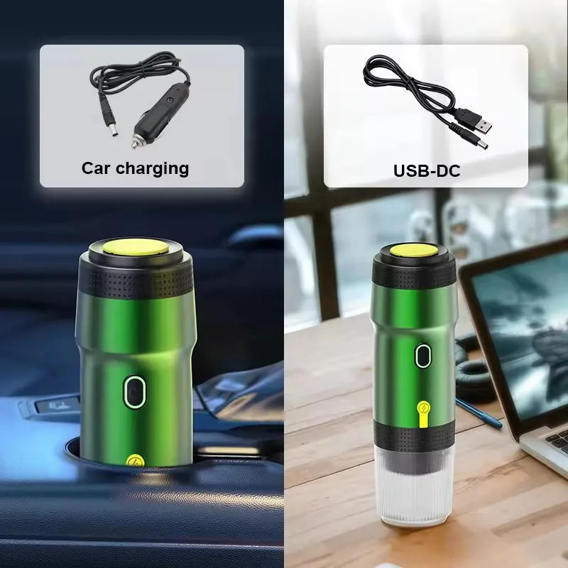 New 60ml Electric Wireless Heating Coffee Machine Fit for Coffee Capsule Powder Travel Coffee Maker for Car Home Camping Travel