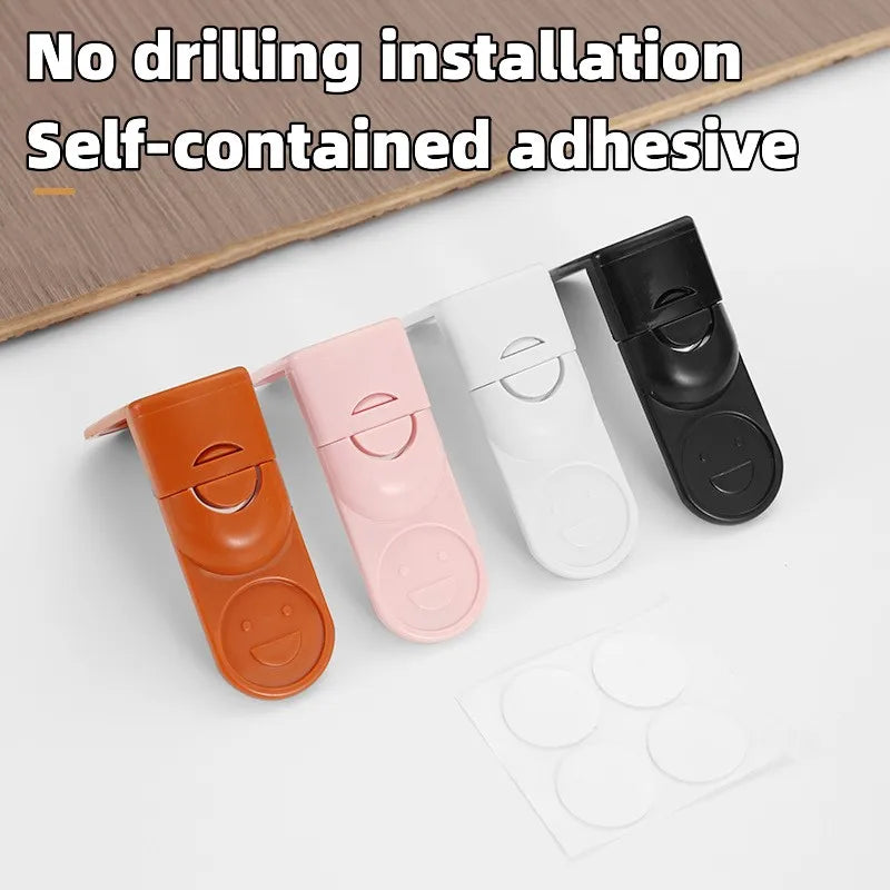 Baby Safety Lock Drawer Anti-Pinching Hand Cabinet Drawer Locks Plastic White Safety Buckle for Children Security Protection