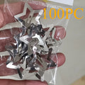 10/25/50/100pcs Y2K Silver Star Hair Clips High Quality Star Hair Clip Metal Clip Silver Pentagram Bb Clip Hair Accessory