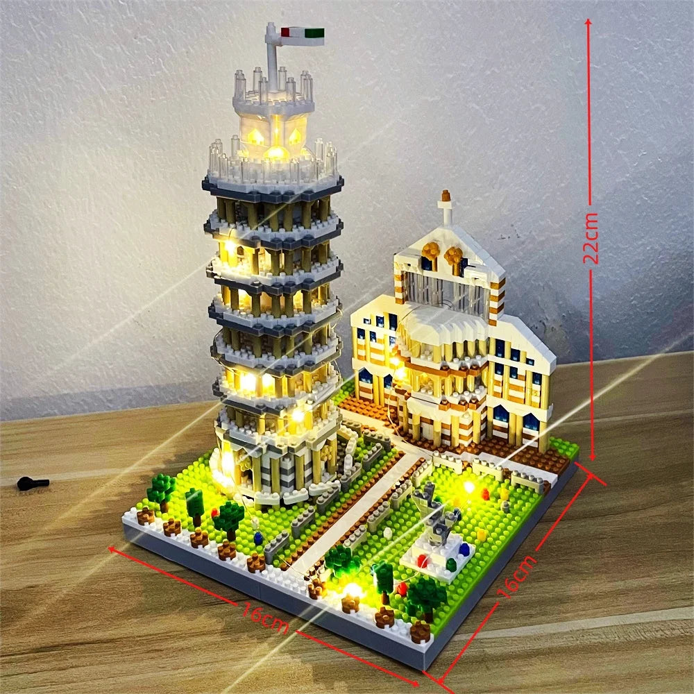 Louvre Model Micro Mini Building Blocks Toys Set: LED-illuminated Iconic Architecture Perfect Decorative Illuminate Your Space