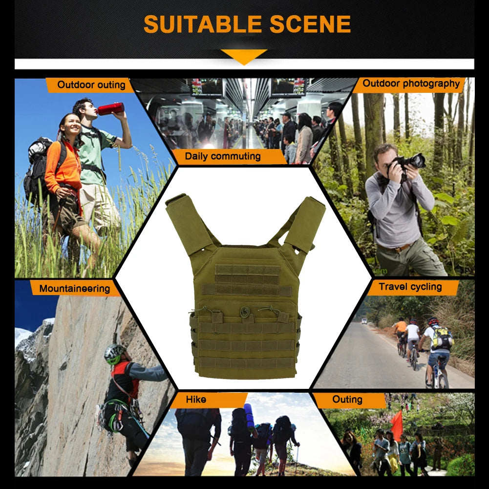 Military Tactical Vest Waterproof Outdoor Body Armor Lightweight JPC Molle Plate Carrier Hunting Vests CS Game Jungle Equipment