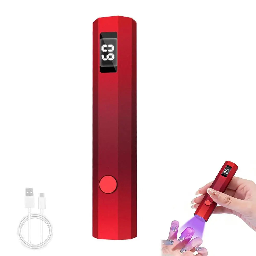 Portable Mini UV Light for Gel Nails, Handheld Cordless UV Nail Lamp with LCD Display,Rechargeable for Gel Polish Home DIY Salon