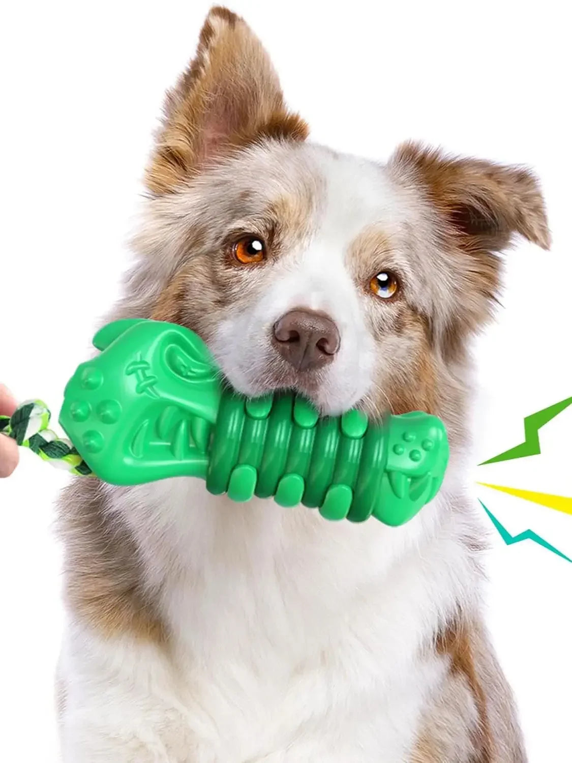 Large Breed Dog Toys for Aggressive Chewers - Almost Indestructible Interactive Squeaky Giggle Chew Toy Long Lasting Tough Pet P