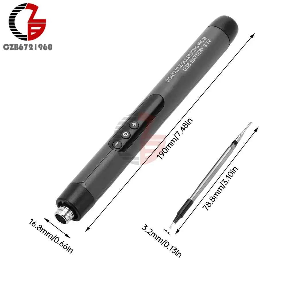 USB Soldering Iron Set Wireless Charging Electric Soldering Iron Type-C Interface Adjustable Temperature Welding Repair Tools