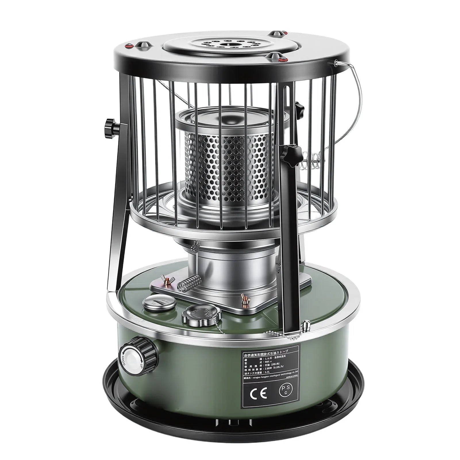 Kerosene Heater Adjustable Height Non Electric Portable 2 in 1 Stove Heater for Camping Garage Adjustable Height Kerosene Heater