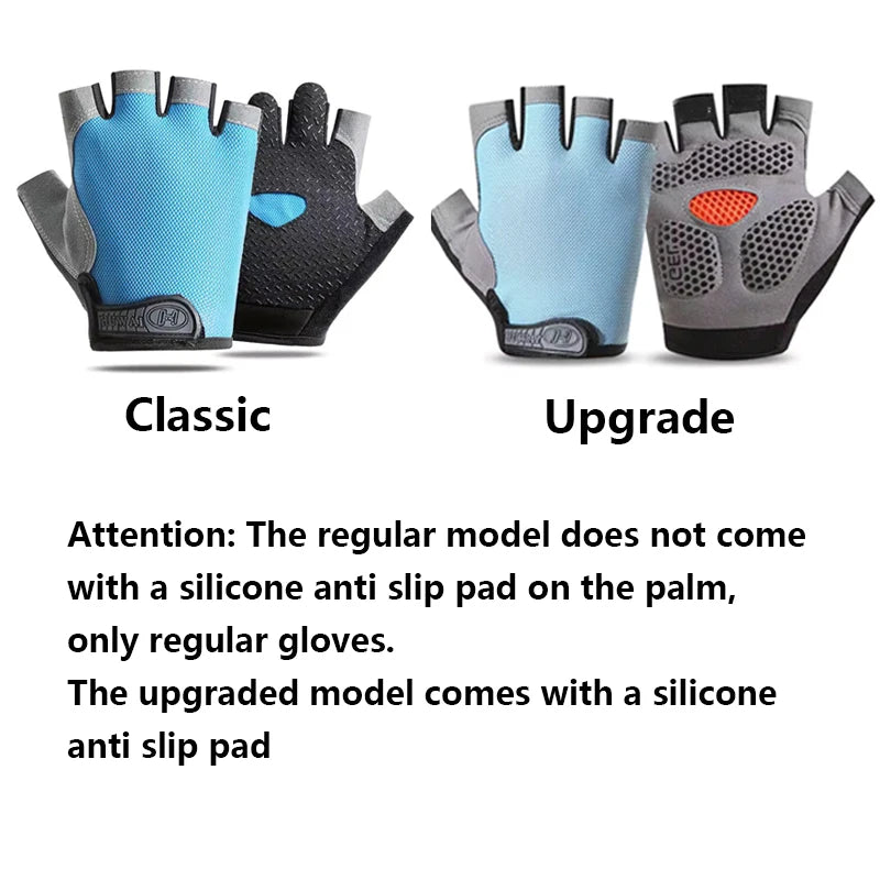 Weightlifti Gym Gloves Fitness Training Fingerless Women Men Bodybuilding Exercise Sports Gloves Cycling Anti Slip Breathable