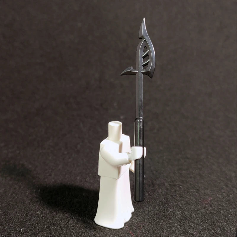 10PCS/SET Middle Ages Knights Elf  MOC  Shield Sword  Spear  For 4cm Mini Dolls  Building Blocks Brick Toys For Kid