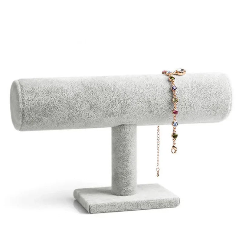 6 Colors Upright Velvet Bracelet Chain Watch Upright Display Rack Jewelry Organizer Hard Jewelry Display Stand Holder