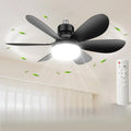 LED Socket Fan Light with Remote Small Ceiling Fan with Light, Cordless Light Socket Fan for Kitchen Bedroom Small Room
