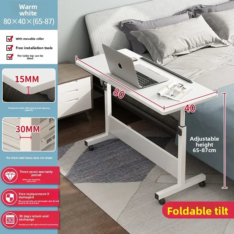 Computer desk Bedside table Mobile lifting small table Household small laptop holder with wheels