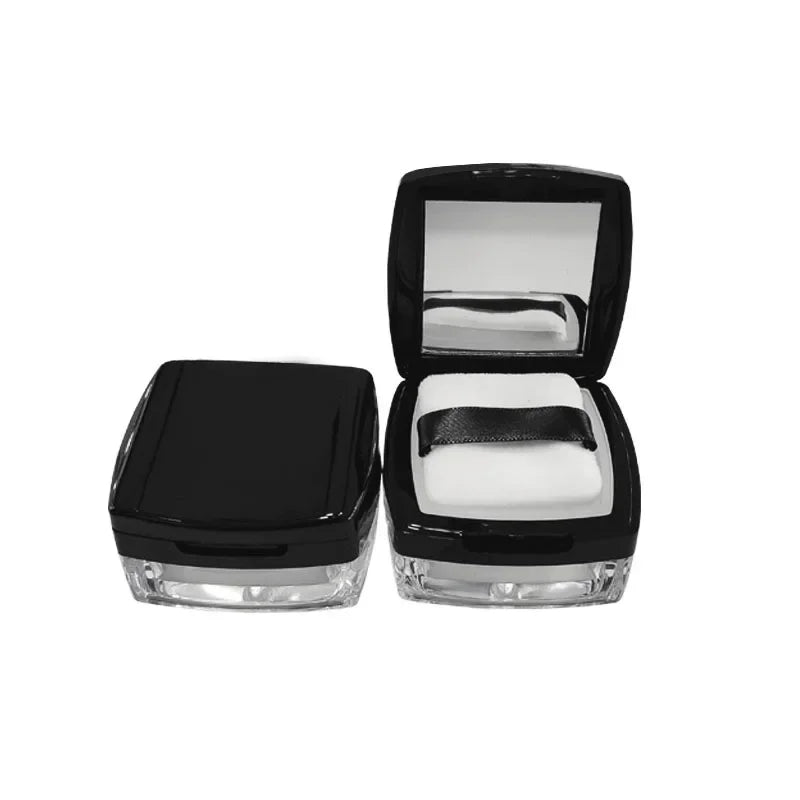 Powder Box Empty Portable Mini 5g Sieve Loose Powder Pot Square Box with Powder Puff Travel Makeup Jar Sifter Cosmetic Container