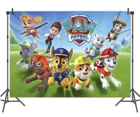 Skye Paw Patrol  Birthday Party Decoration Kids Shower Boys Girls Tableware Supplies Tablecloth Balloon Cake Topper Straw