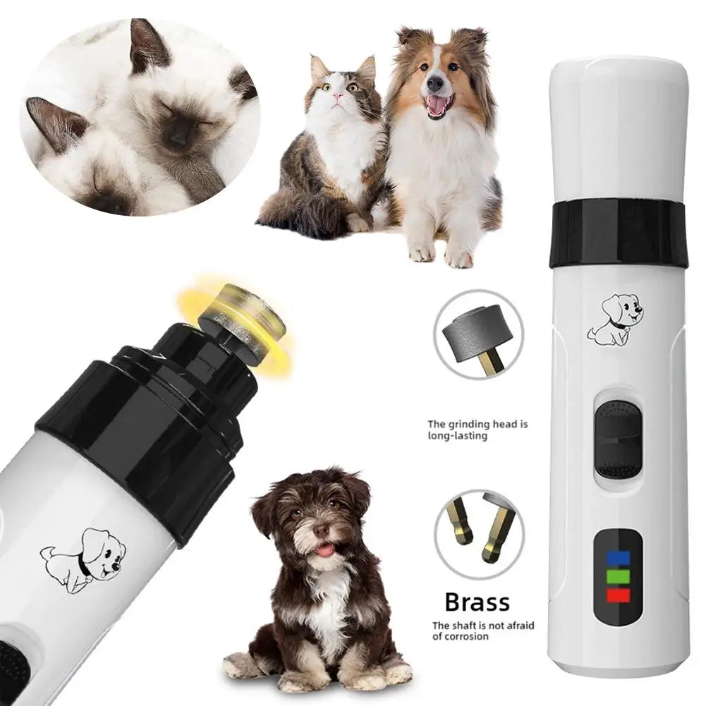Dog Nail Trimmer Electric Dog Nail Grinder Puppy Cat Nail Clippers Professional Pet Grooming Gadget Diamond Bit Replacement Head