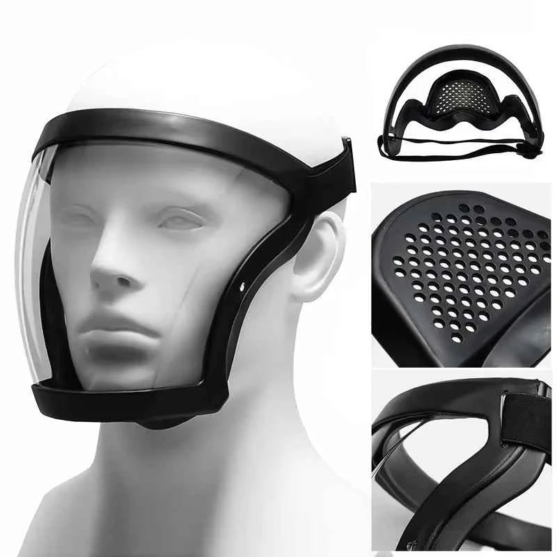 Transpelarent Full Face Shield Mask Head Protective Cover Eye Safety Glasses Kitchen Tools Screen Visitors Dust WindProof Anti-F