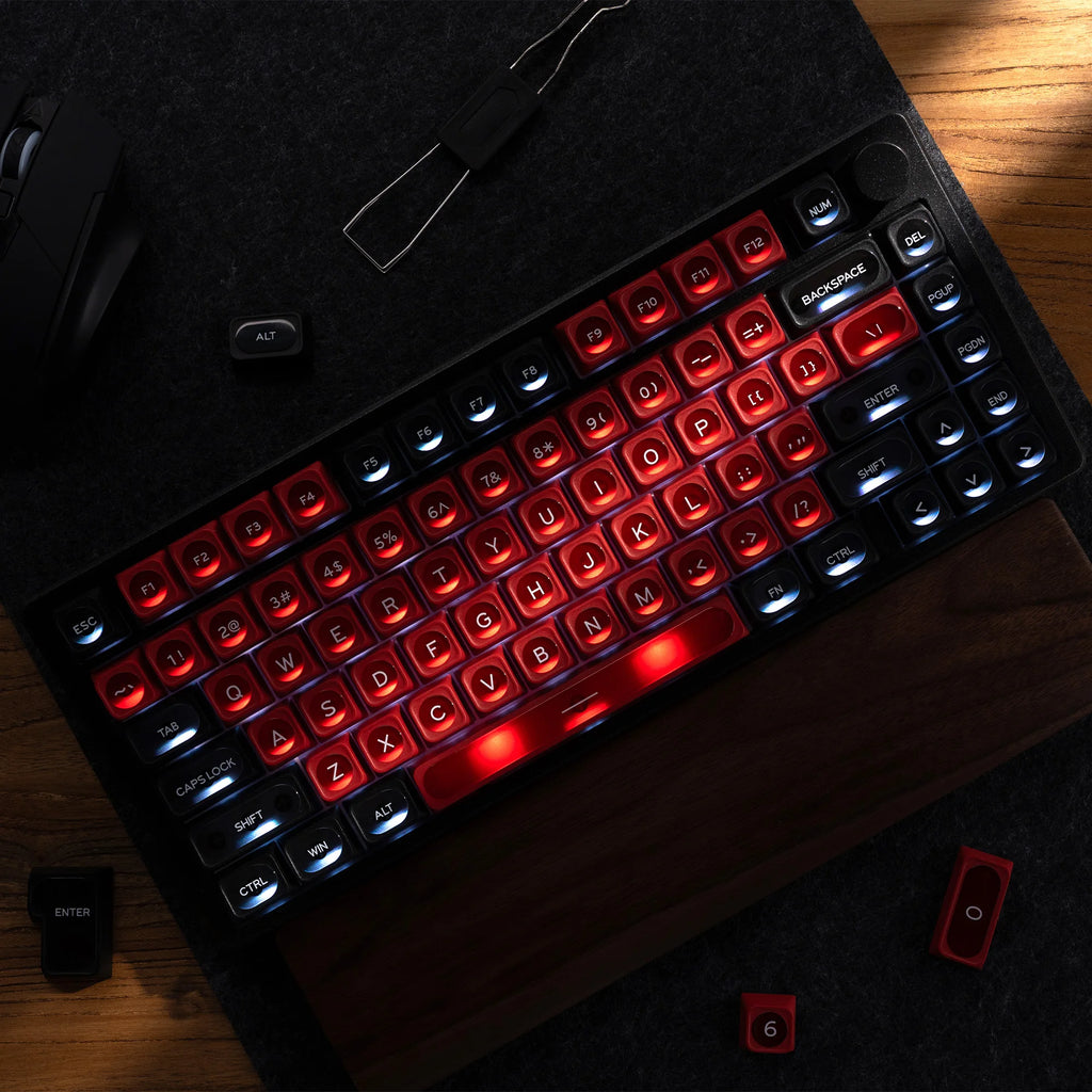 XVX White Shine Through Cats eye MAX Profile Dye-Sub PBT Keycap Set 136-Key