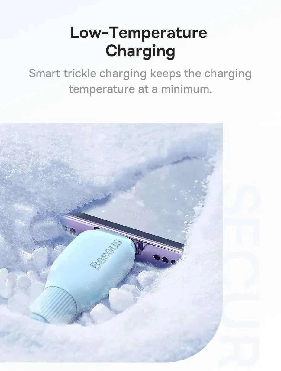 Baseus TPE 2.4A Fast Charging USB Cable for iPhone 14 13 Pro Max Xs Xr X 8 Plus Cable for iPhone iPad Air Mini 4 Charger Cable