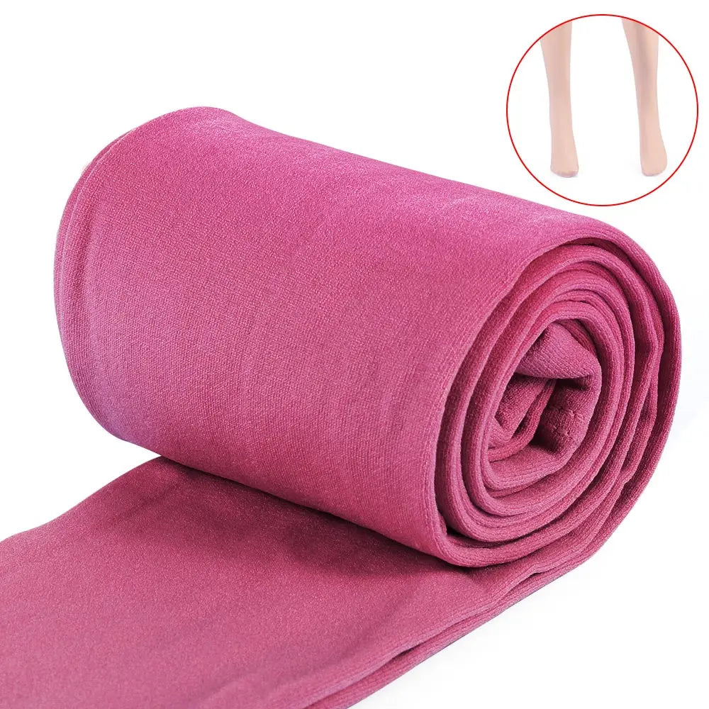 Fashion Slim Leggings Winter Thermal Thick Pantyhos Women's Clothing 8 Colors Stretch Pants Warm Tights Fluff Lined