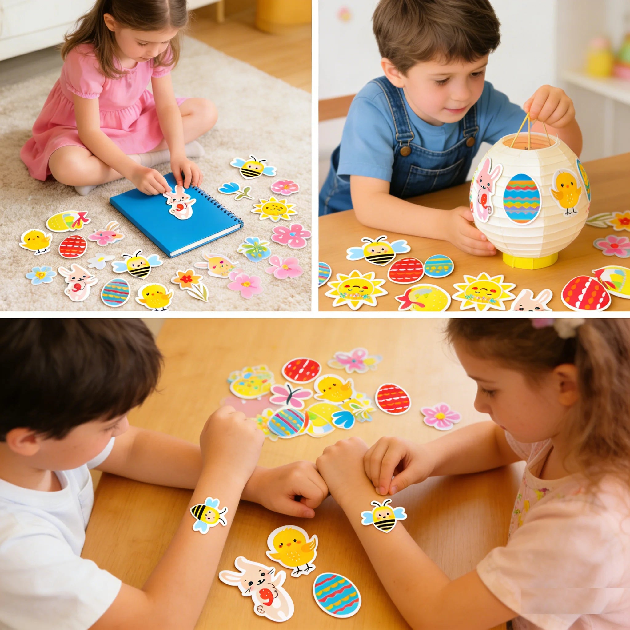 100PCS Glitter Foam Stickers Assorted Shapes Self-Adhesive Craft Stickers for Kids DIY Scrapbooking Card Making Classroom Decor