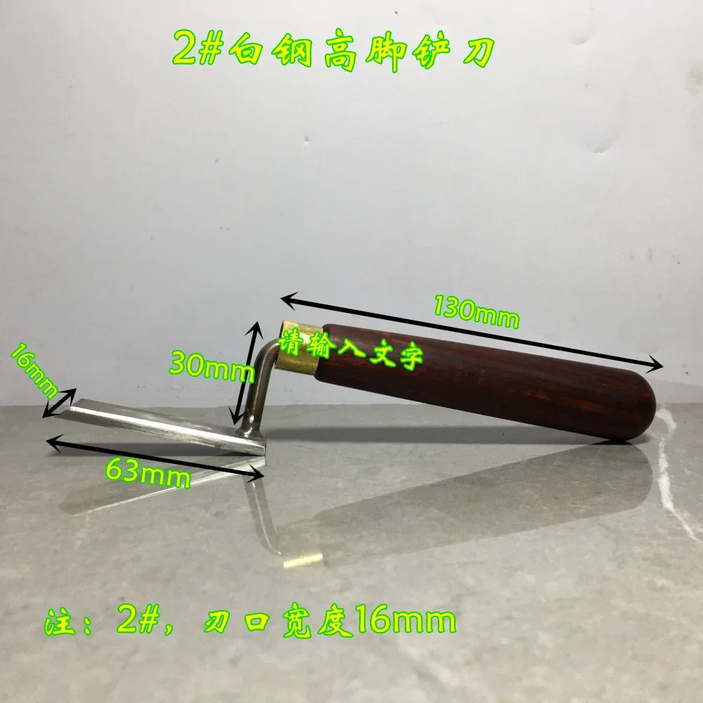 1 Set High Foot Shovel Woodworking Trimming Special Carving Chisel Flat Bottom Gooseneck Shovel Knife Hand Hardware Tools